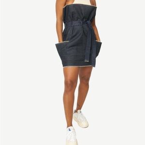 Kortney paper bag denim skirt. Size XL. Something by Sonjia design. Worn once.
